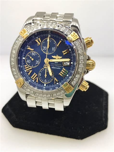 breitling two tone diamond|breitling chronomat evolution two tone.